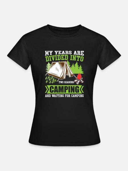 Camping Years - Frauen T-Shirt - Schwarz