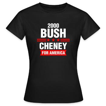 Bush Cheney 2000 Election Campaign - Women's T-Shirt - black - Front - AI Model Female 172 dark (172cm)