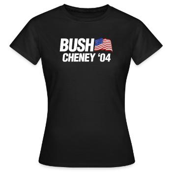 Bush Cheney 2004 Election Campaign Logo - Women's T-Shirt - black - Front - AI Model Female 172 dark (172cm)