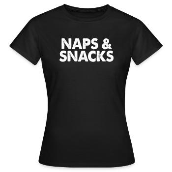 Naps & Snacks - Women's T-Shirt - black - Front - AI Model Female 172 dark (172cm)