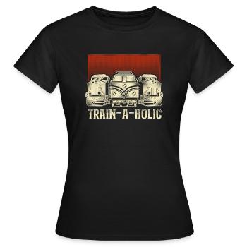 Conducteur de train diesel de marchandises - T-shirt Femme - noir - Devant - AI Model Female 172 dark (172cm)