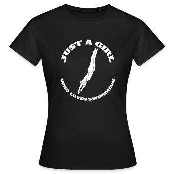 nageuse fille nageuse maman nageuse femme - T-shirt Femme - noir - Devant - AI Model Female 172 dark (172cm)