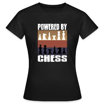 Retro Awesome Chess T-Shirt Present Gift - Frauen T-Shirt - Schwarz - Vorne - AI Model Female 172 dark (172cm)