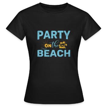 Party on the Beach geschenk Beach bikini - Frauen T-Shirt - Schwarz - Vorne - AI Model Female 172 dark (172cm)