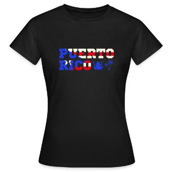 Patriotic Vintage Porto Rico Flag Rican - T-shirt Femme - noir - Devant - AI Model Female 172 dark (172cm)