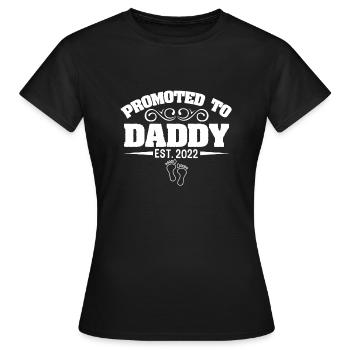 Promu papa pour devenir nouveau père en 2022 - T-shirt Femme - noir - Devant - AI Model Female 172 dark (172cm)