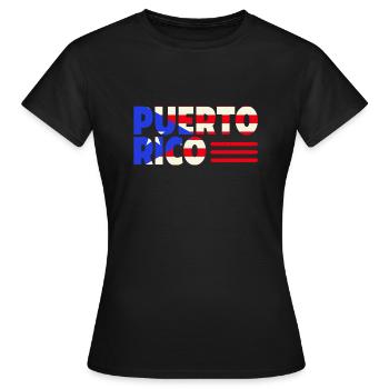 Patriotic Vintage Porto Rico Flag Rican - T-shirt Femme - noir - Devant - AI Model Female 172 dark (172cm)