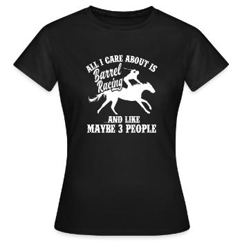 Lustige Pferderennen Pferderennen Geschenkidee - Frauen T-Shirt - Schwarz - Vorne - AI Model Female 172 dark (172cm)