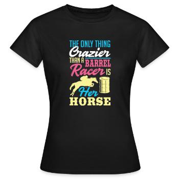 Lustige Pferderennen Pferderennen Geschenkidee - Frauen T-Shirt - Schwarz - Vorne - AI Model Female 172 dark (172cm)
