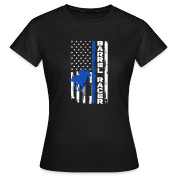 Lustige Pferderennen Pferderennen Geschenkidee - Frauen T-Shirt - Schwarz - Vorne - AI Model Female 172 dark (172cm)