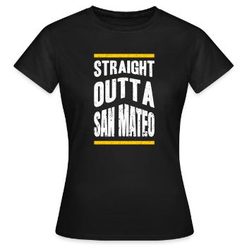 Direkt Aus San Mateo California Wanderstadt - Frauen T-Shirt - Schwarz - Vorne - AI Model Female 172 dark (172cm)
