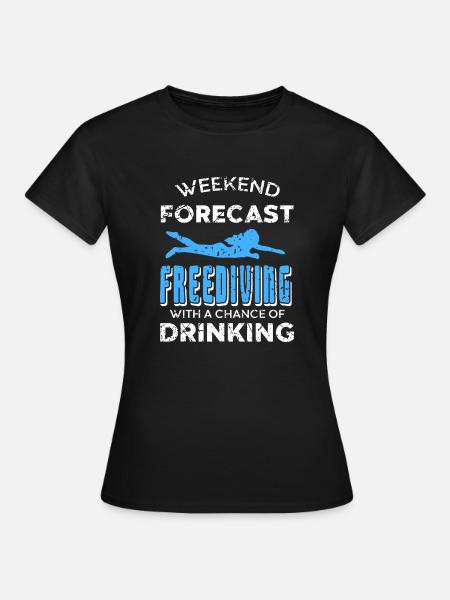 Wochenendvorhersage Freitauchen - Frauen T-Shirt - Schwarz