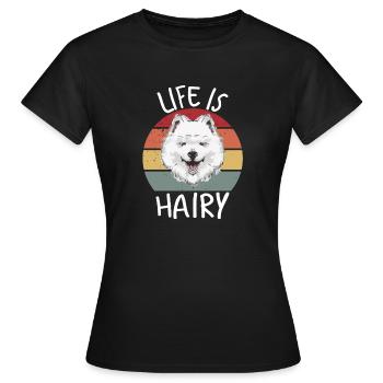 Hunde Design haarig - Frauen T-Shirt - Schwarz - Vorne - AI Model Female 172 dark (172cm)