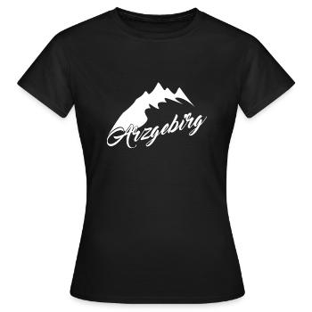 Arzgebirg Schwamme Wandern - Frauen T-Shirt - Schwarz - Vorne - AI Model Female 172 dark (172cm)