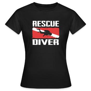 Plongeur plongeur plongeur plongeur océan - T-shirt Femme - noir - Devant - AI Model Female 172 dark (172cm)