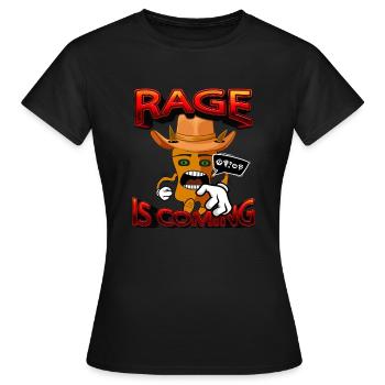 Rage is coming - cute comic monster - Women's T-Shirt - black - Front - AI Model Female 172 dark (172cm)