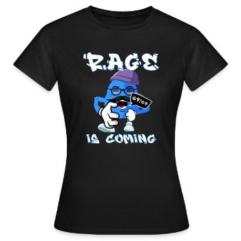 Rage is coming - cute comic monster - Women's T-Shirt - black - Front - AI Model Female 172 dark (172cm)