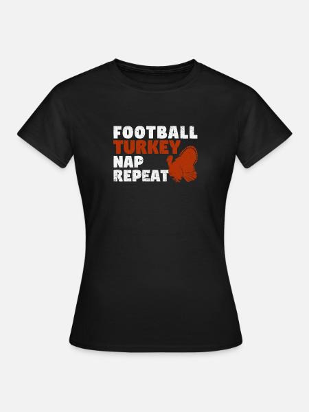 Football Turkey Nap Repetition - Women's T-Shirt - black