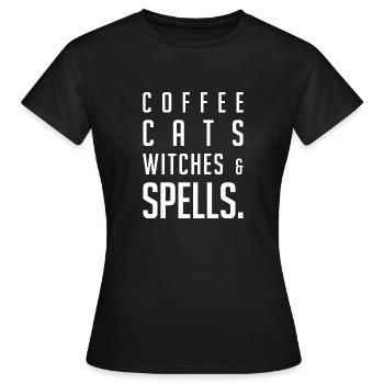Halloween Witch Witchcraft Magic Magic Magic Magice Costume - Women's T-Shirt - black - Front - AI Model Female 172 dark (172cm)