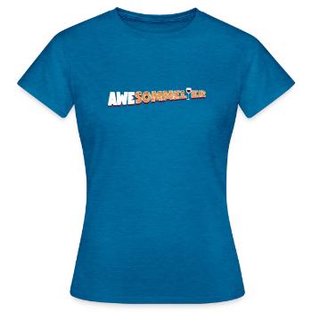 Sommelier Wine Drinking Tasting - Frauen T-Shirt - Antikblaues Saphir meliert - Vorne - AI Model Female 172 dark (172cm)