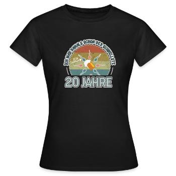Ich war damals schon der Schnellste 20. Geburtstag - Frauen T-Shirt - Schwarz - Vorne - AI Model Female 172 dark (172cm)