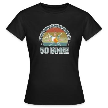 Ich war damals schon der Schnellste 50. Geburtstag - Frauen T-Shirt - Schwarz - Vorne - AI Model Female 172 dark (172cm)