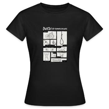 Death by Shakespeare Design - T-shirt Femme - noir - Devant - AI Model Female 172 dark (172cm)