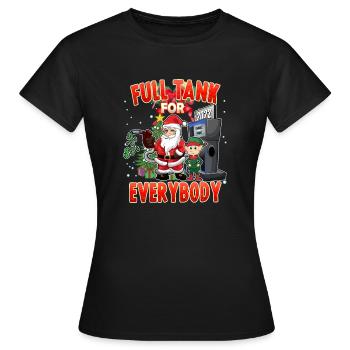 Réservoir plein pour tout le monde, Prix de l’essence Noël Sant - T-shirt Femme - noir - Devant - AI Model Female 172 dark (172cm)