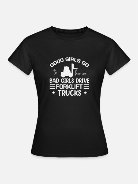 Gabelstapler Fahrer Bediener lustiges Design - Frauen T-Shirt - Schwarz