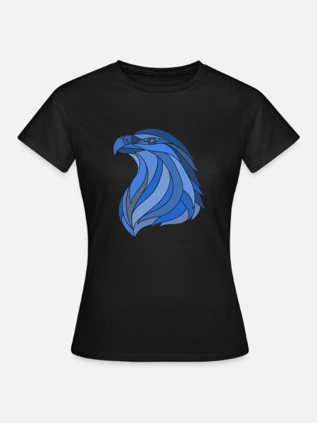 eagle blue - Frauen T-Shirt - Schwarz