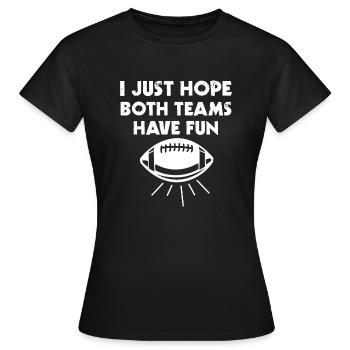 J’espère juste que les deux équipes drôle drôle drôle - T-shirt Femme - noir - Devant - AI Model Female 172 dark (172cm)