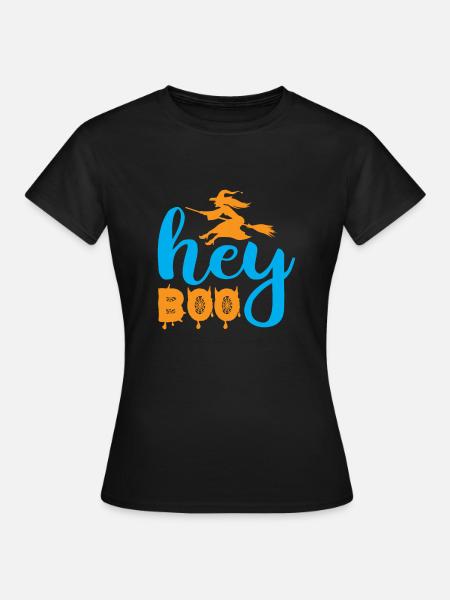 Hey boo - Halloween-Humor - Frauen T-Shirt - Schwarz