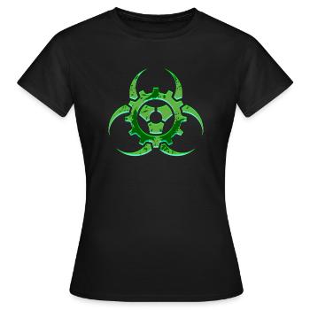 Biopunk-Symbol Biopunk-Ästhetik - Frauen T-Shirt - Schwarz - Vorne - AI Model Female 172 dark (172cm)