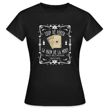 coup de poker - T-shirt Femme - noir - Devant - AI Model Female 172 dark (172cm)