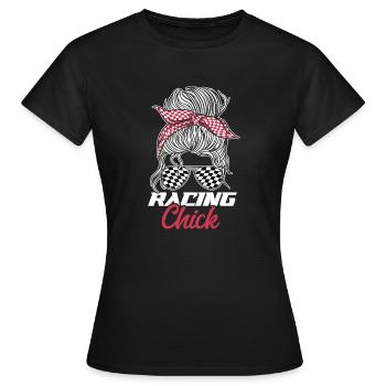 Racing Race Sunglasses Girl Racing - Frauen T-Shirt - Schwarz - Vorne - AI Model Female 172 dark (172cm)