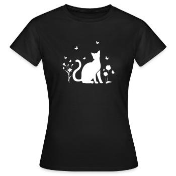 Chats mignons Amoureux des chats I Chat mignon - T-shirt Femme - noir - Devant - AI Model Female 172 dark (172cm)