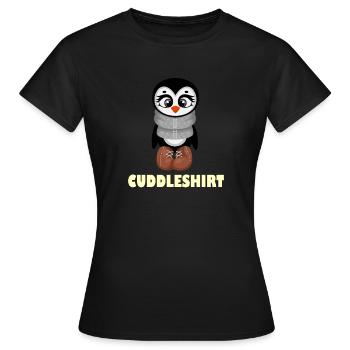 Chemise câline Câlin Hiver Chaud Neige - T-shirt Femme - noir - Devant - AI Model Female 172 dark (172cm)