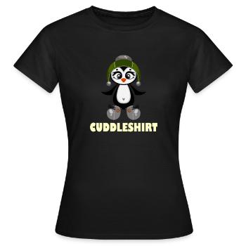 Chemise câline Câlin Hiver Chaud Neige - T-shirt Femme - noir - Devant - AI Model Female 172 dark (172cm)