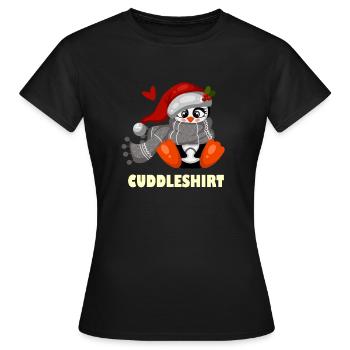 Chemise câline Câlin Hiver Chaud Neige - T-shirt Femme - noir - Devant - AI Model Female 172 dark (172cm)