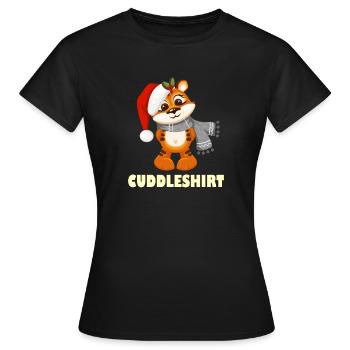 Chemise câline Câlin Hiver Chaud Neige - T-shirt Femme - noir - Devant - AI Model Female 172 dark (172cm)
