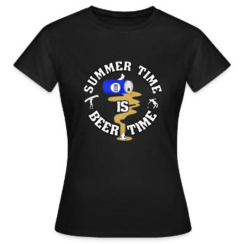 Summer Time Is Beer Time - Women's T-Shirt - black - Front - AI Model Female 172 dark (172cm)
