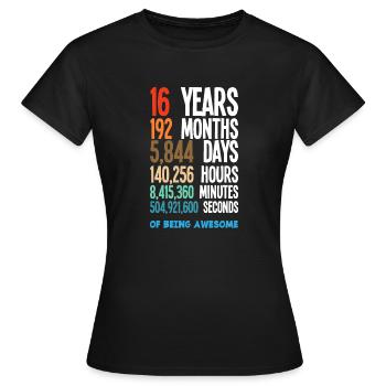 16. Geburtstag Mädchen Jungen - Frauen T-Shirt - Schwarz - Vorne - AI Model Female 172 dark (172cm)