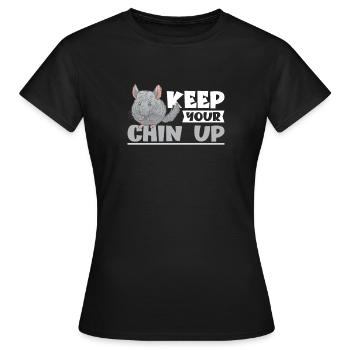 Keep your chin up Chinchilla - Frauen T-Shirt - Schwarz - Vorne - AI Model Female 172 dark (172cm)