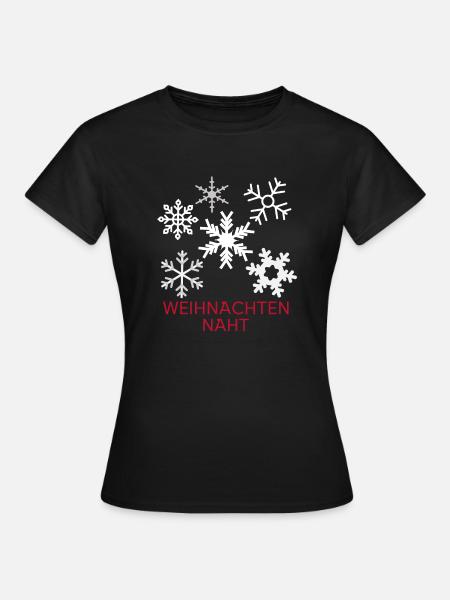 Weihnachten naht - Frauen T-Shirt - Schwarz