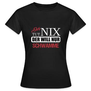 Erzgebirge Schwamme - Frauen T-Shirt - Schwarz - Vorne - AI Model Female 172 dark (172cm)