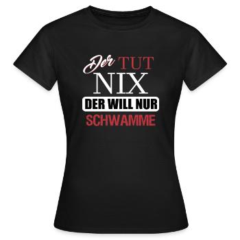 Erzgebirge Schwamme - Frauen T-Shirt - Schwarz - Vorne - AI Model Female 172 dark (172cm)