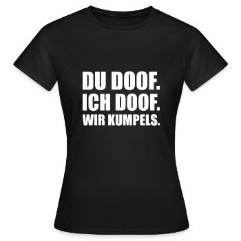 freunde fuer ewig - Frauen T-Shirt - Schwarz - Vorne - AI Model Female 172 dark (172cm)