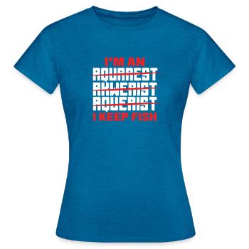 Funny Aquarist Aquarist Aquarium Gift - Women's T-Shirt - antique blue sapphire heather - Front - AI Model Female 172 dark (172cm)