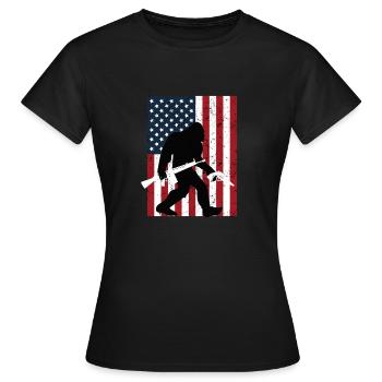 Bigfoot 2nd Amendment Recht, Waffen zu tragen Geschenk - Frauen T-Shirt - Schwarz - Vorne - AI Model Female 172 dark (172cm)