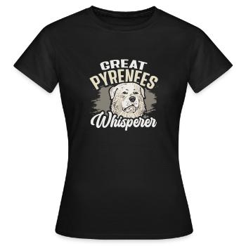Great Pyrenees Dog Whisperer - Women's T-Shirt - black - Front - AI Model Female 172 dark (172cm)